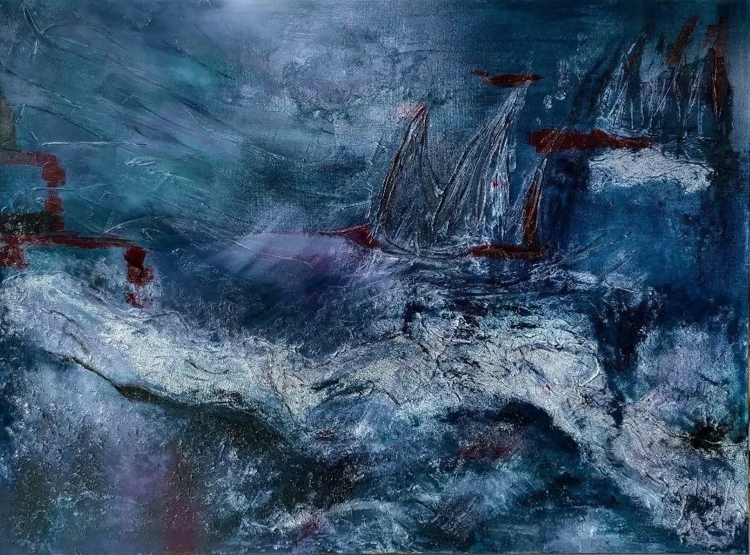Tempête sur mer — Toile seule